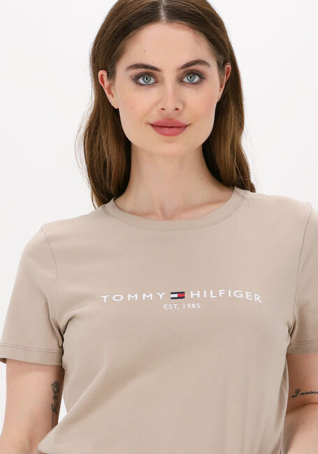 Beige TOMMY HILFIGER T-shirt REGULAR HILFIGER C-NK TEE SS - large