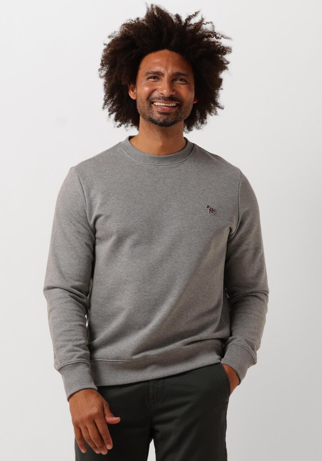 Grijze PS PAUL SMITH Sweater MENS REG FIT SWEATSHIRT ZEBRA Omoda