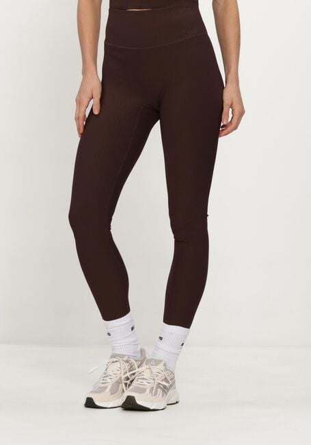 Bruine BJORN BORG Sportleggings STUDIO RIBBED TIGHTS - large