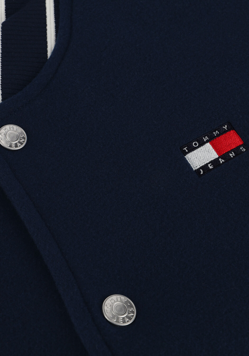Donkerblauwe TOMMY JEANS Jack TJM WOOL BLEND VARSITY JKT EXT - large