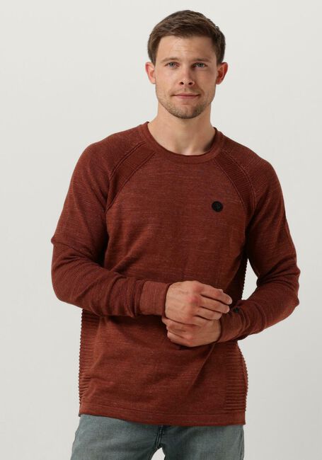 Bruine CAST IRON Trui CREWNECK COTTON HEATHER PLATED CREWNECK - large