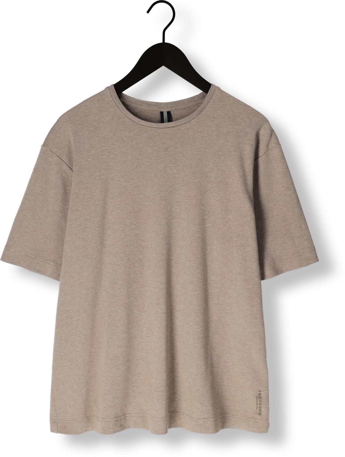 PROFUOMO Heren Polo's & T-shirts T-shirt Crewneck Oversized Ss Taupe