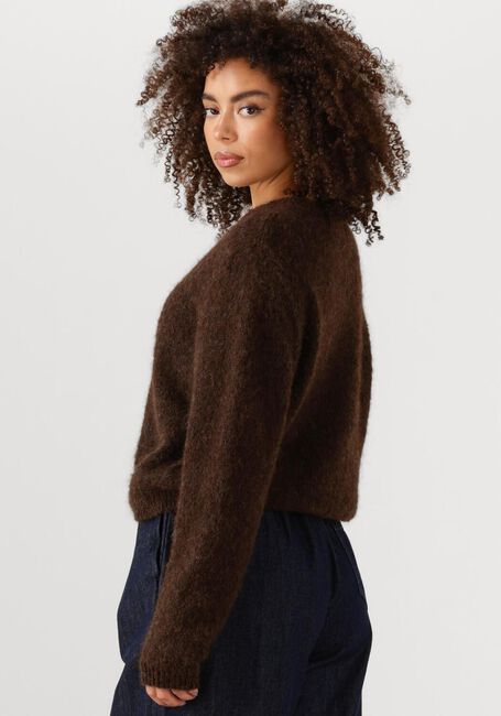 Bruine BY-BAR Trui CLEO NATURAL CARDIGAN - large