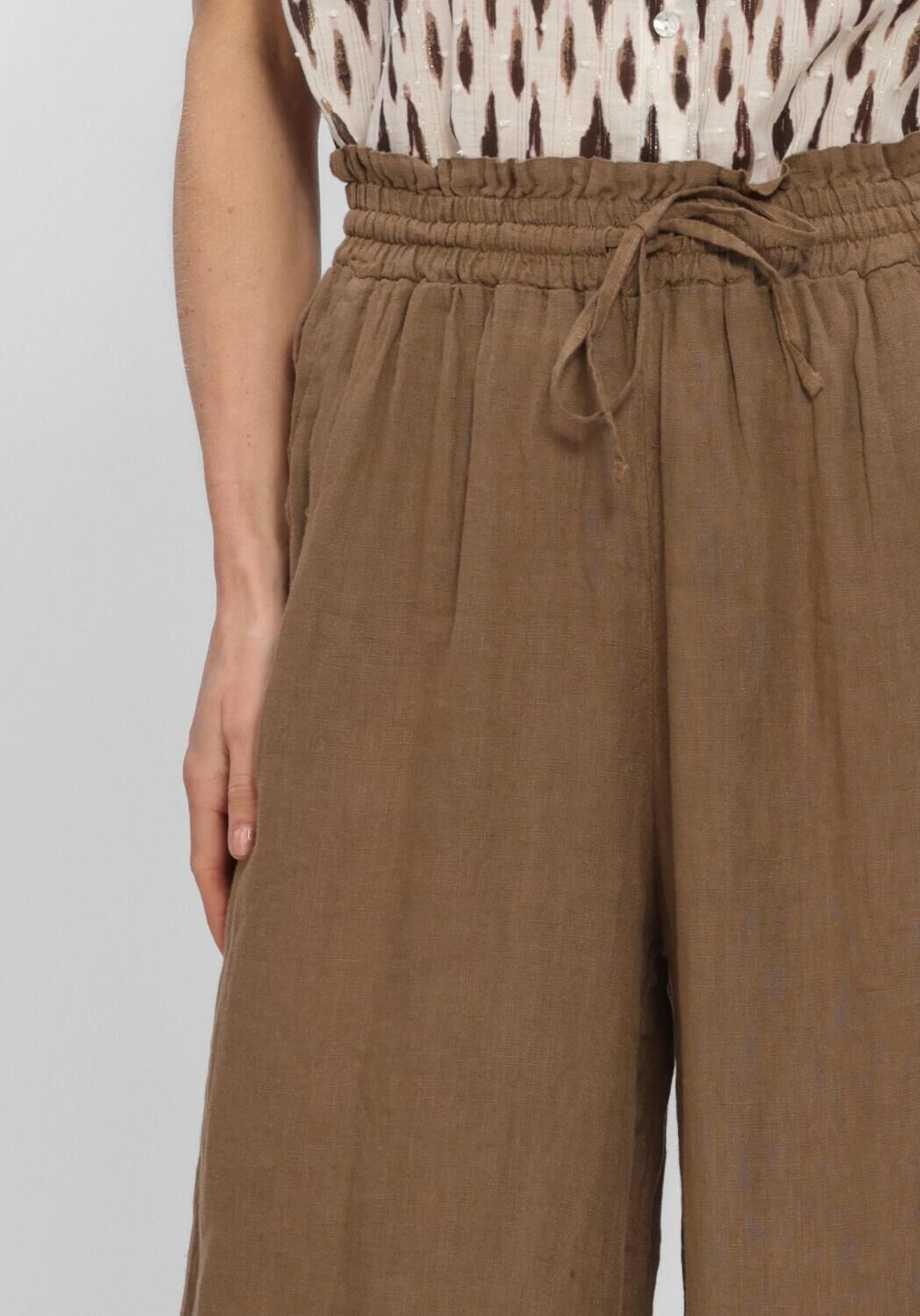 Taupe NUKUS Wijde broek KELLY PANTS - large