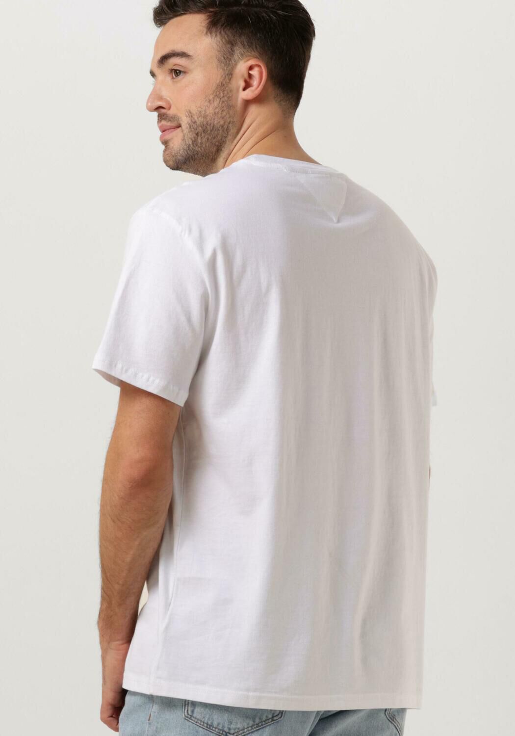 TOMMY JEANS Heren Polo's & T-shirts Tjm Reg Linear Logo Tee Ext Wit