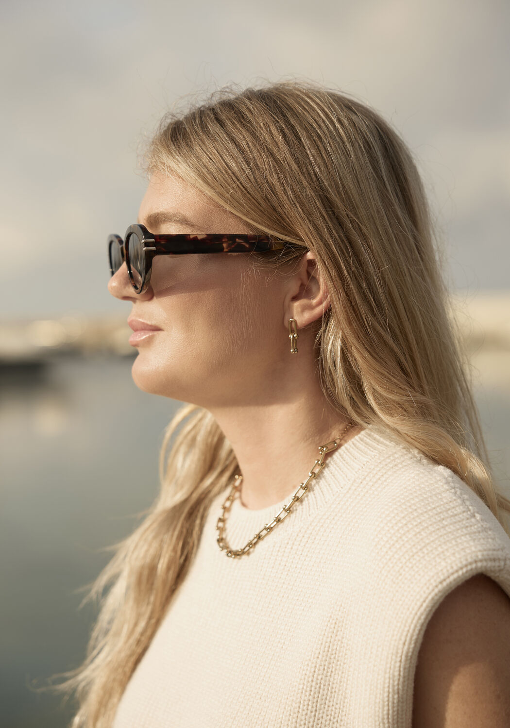 Goudkleurig OMODA ATELIER Kettingen NECKLACE CHAIN X IRIS - large