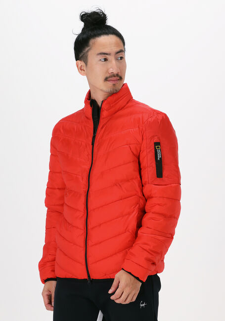 Rode NATIONAL GEOGRAPHIC Gewatteerde jas JACKET WITH FILLER - large