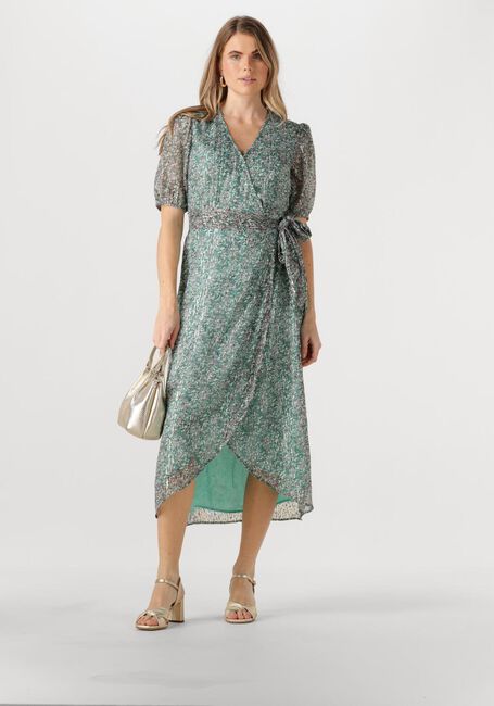 Groene FREEBIRD Midi jurk BLOSSOM SS FLOWER - large