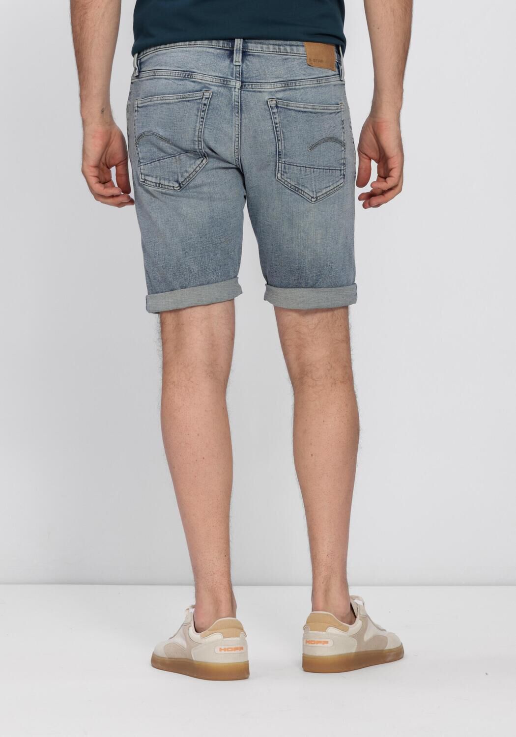 Blauwe G-STAR RAW Shorts 3301 SLIM SHORT - large
