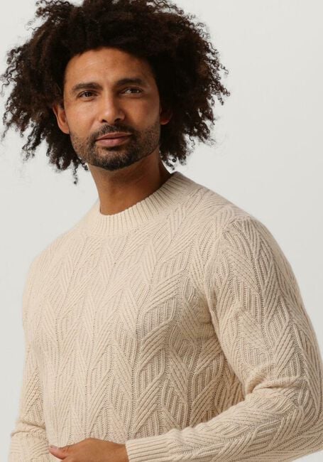 Zand SELECTED HOMME Trui CARIS LS KNIT CREW NECK - large