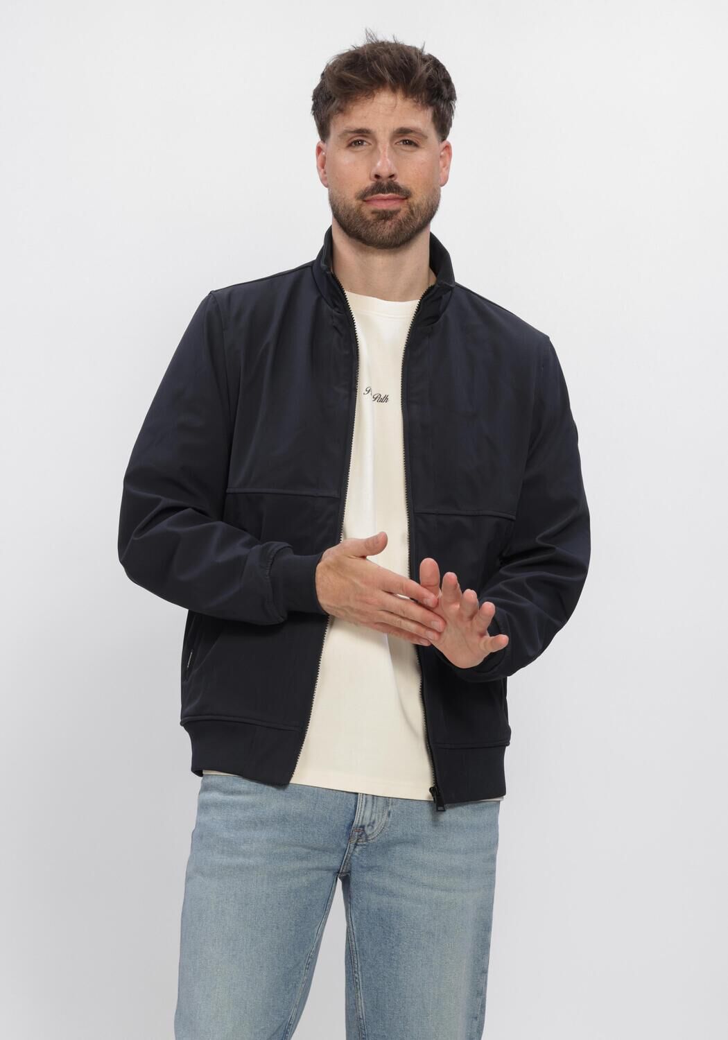 Donkerblauwe AIRFORCE Jack SOFTSHELL JACKET - large