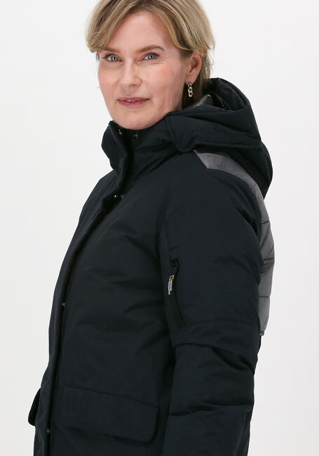 Zwarte NATIONAL GEOGRAPHIC Parka's HOODED COAT WOMEN - large