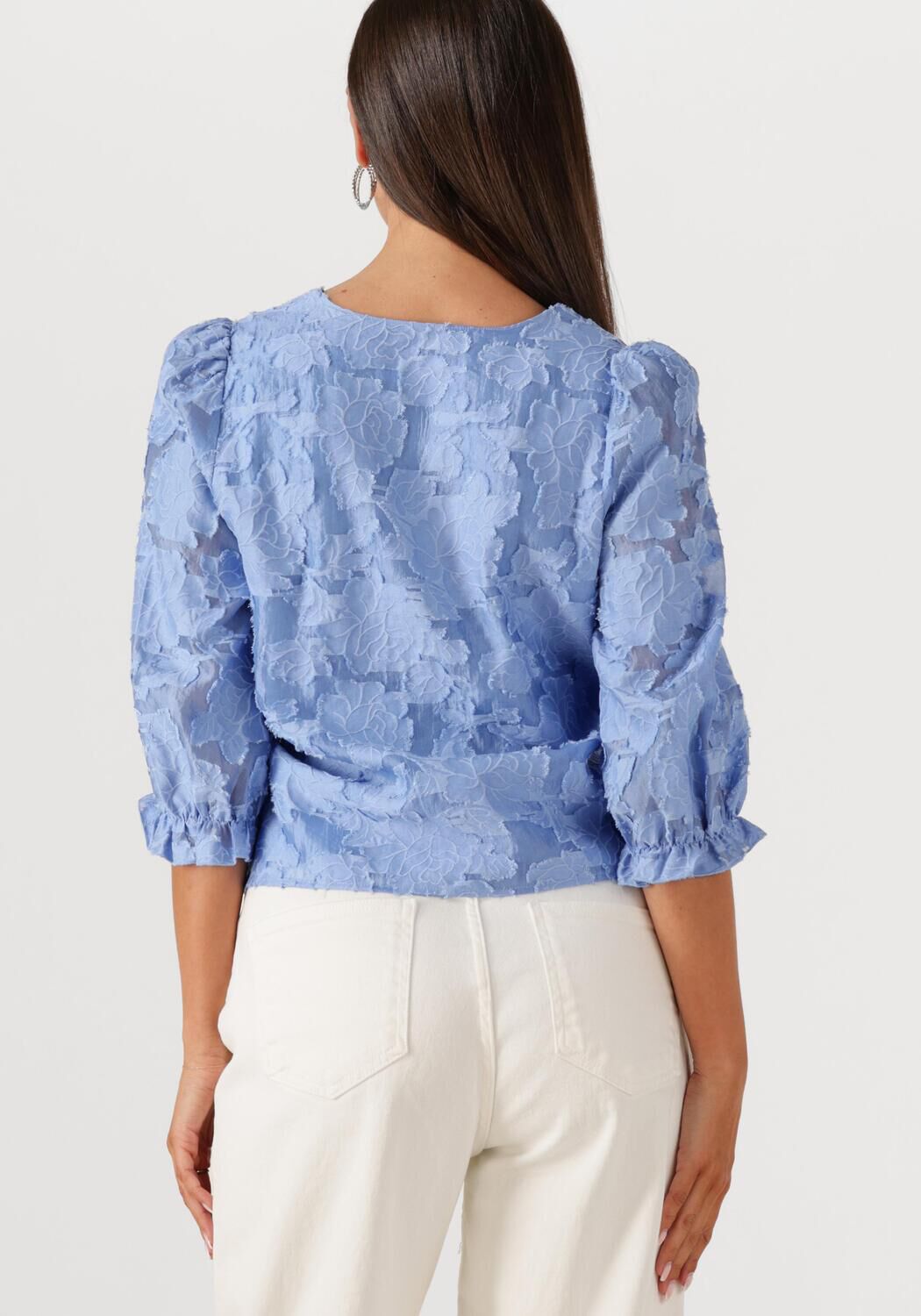 SELECTED FEMME Dames Blouses Slfcathi-sadie 3 4 Top Ff Lichtblauw