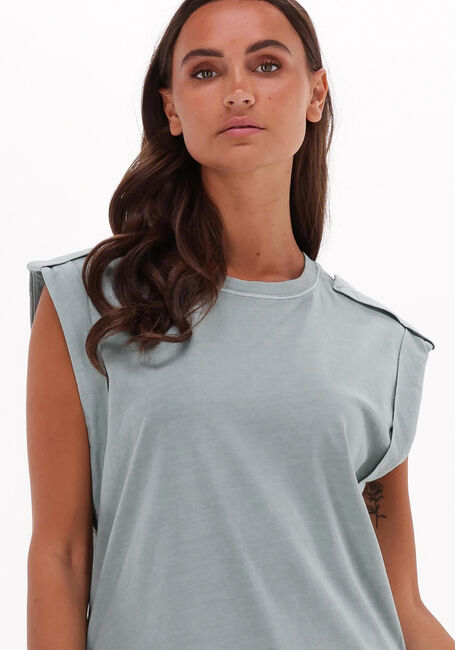 Groene ALIX THE LABEL Mini jurk LADIES KNITTED SLEEVELESS T-SHIRT DRESS - large