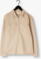 Ecru PUREWHITE Overshirt TWILL OVERSHIRT WITH ZIPPER AND TWO FRONT POCKETS