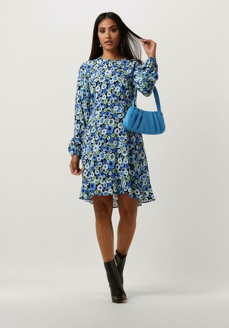 Blauwe ENVII Mini jurk ENSHERRY LS DRESS AOP 7014 - large