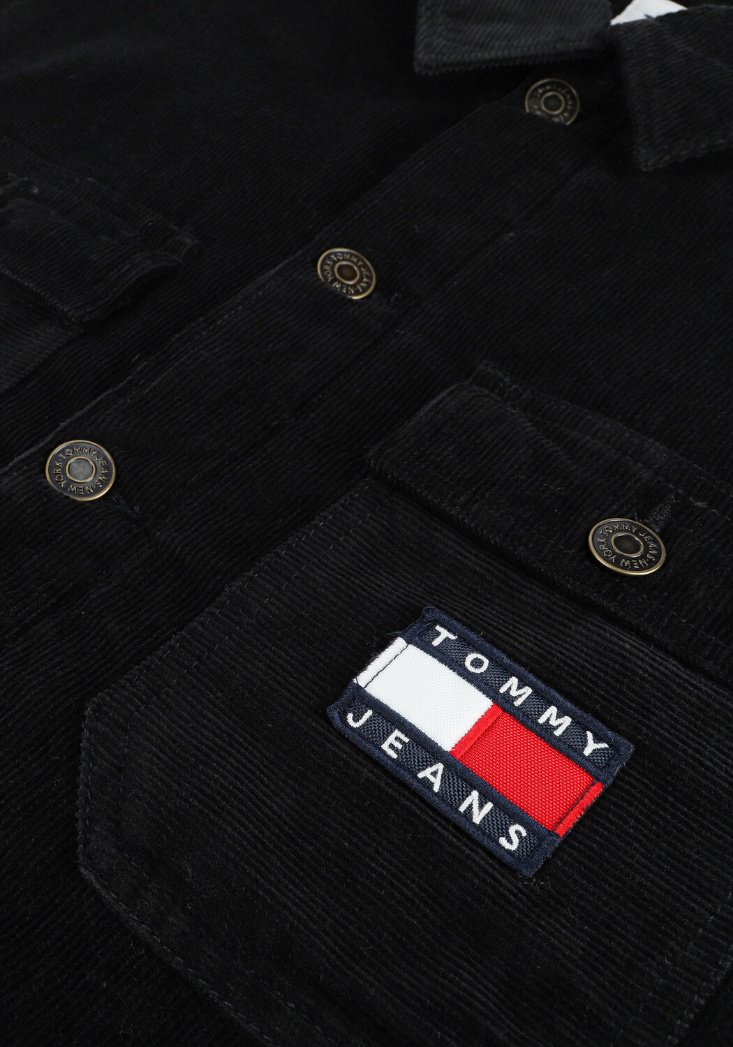 Zwarte TOMMY JEANS Overshirt TJM LINED CORD OVERSHIRT - large