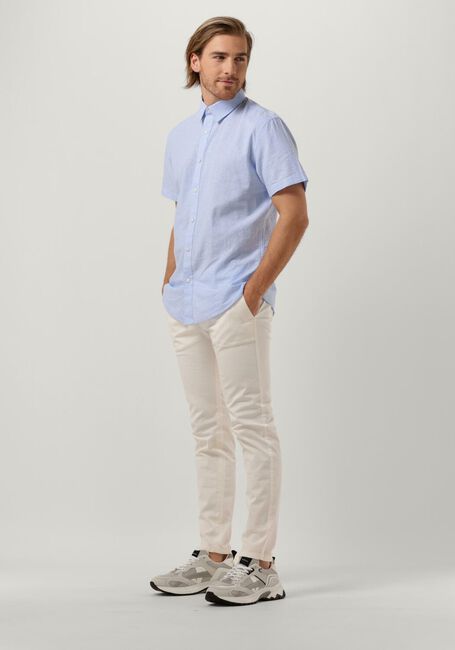 Blauwe SELECTED MEN Casual overhemd SLHSLIMNEW-LINEN SHIRTS SS CLASSIC W - large
