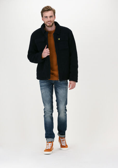 Blauwe LYLE & SCOTT Jack COLLARED PILE JACKET - large