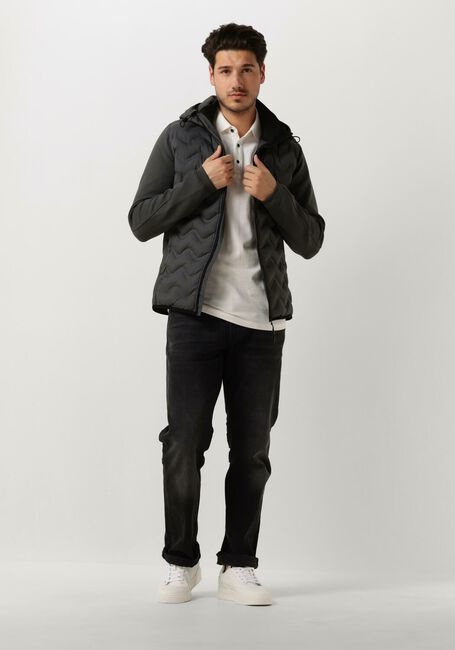 Lichtgrijze CAST IRON Jack ZIP JACKET INTERLOCK Lichtgrijze CAST IRON Jack ZIP JACKET INTERLOCK - large