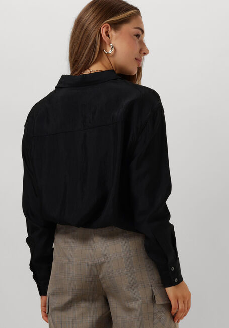 Zwarte ALIX THE LABEL Blouses LADIES WOVEN SHINY CRINKLE BLOUSE - large