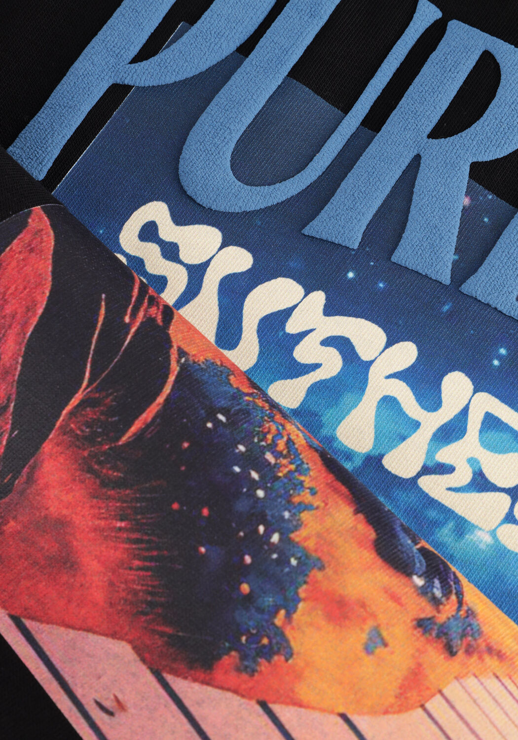 Zwarte PURE PATH T-shirt LOOSE FIT T-SHIRTS CREWNECK SS112 - large