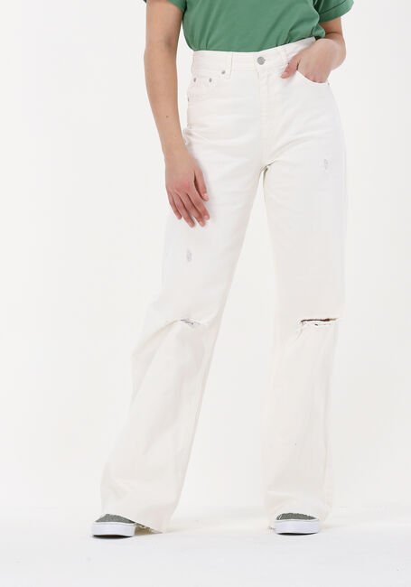 Witte COLOURFUL REBEL Wide jeans GAIA HIGHT RISE WIDE LEG DENIM PANTS - large