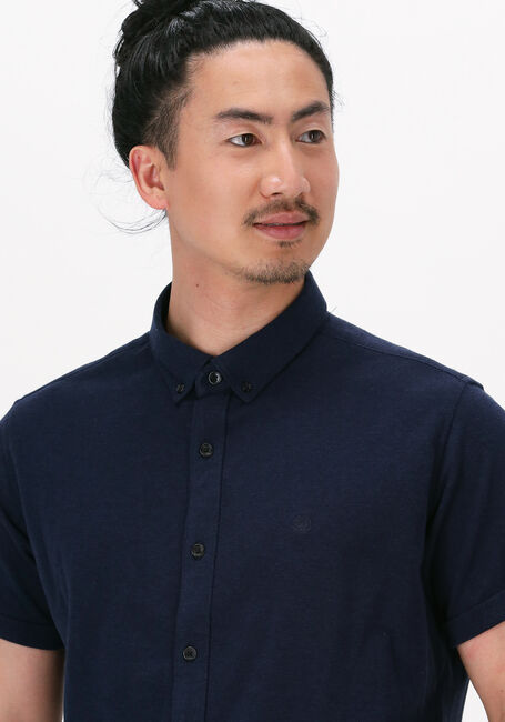 Blauwe DSTREZZED Casual overhemd SHIRT BUTTON DOWN S/S MELANGE PIQUE - large