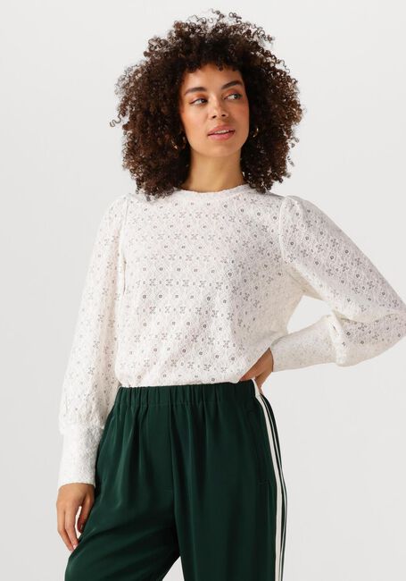 Witte OBJECT Sweater OBJLAILA L/S RE TOP NOOS - large