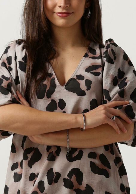 Zand BY-BAR Midi jurk JUTA CHEETAH DRESS - large