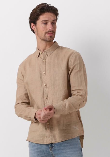 Khaki SCOTCH & SODA Casual overhemd LINEN SHIRT WITH ROLL-UP - large