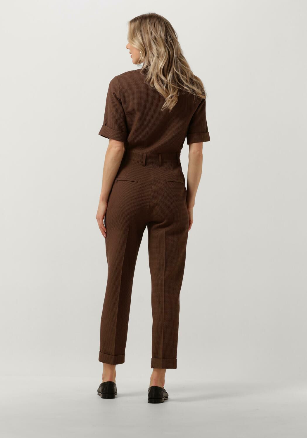 VANILIA Dames Jumpsuits Wafel Playsuit Bruin