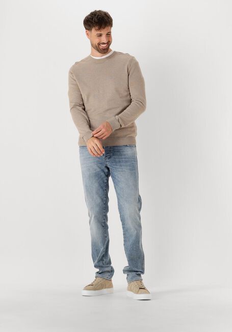 Beige SELECTED MEN Trui SLHBERG CREW NECK NOOS - large