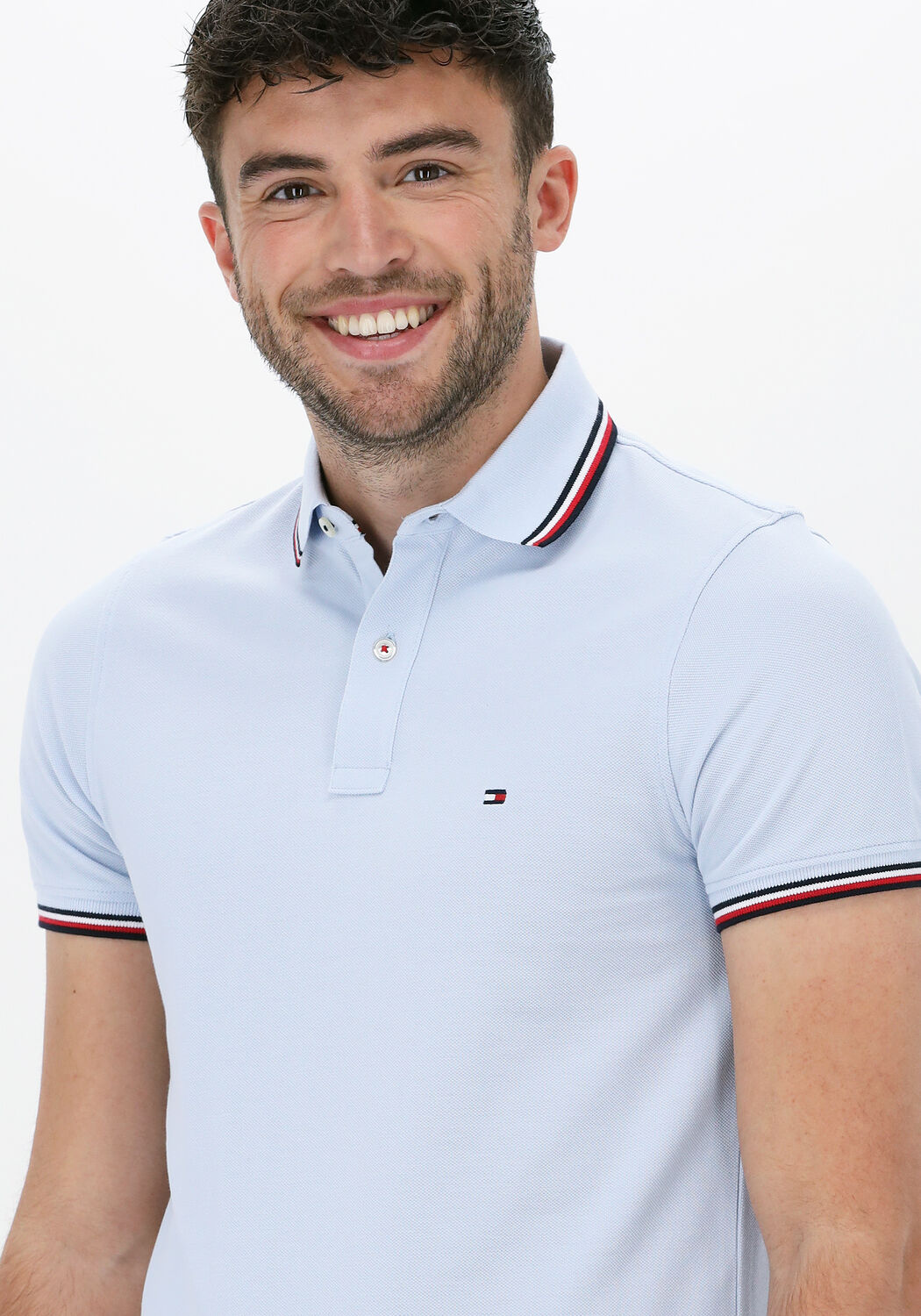 Tommy hilfiger sales polo lichtblauw
