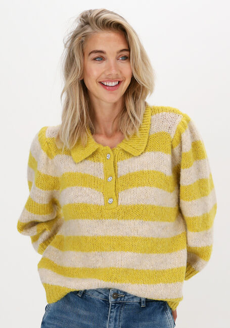 Gele LOLLYS LAUNDRY Trui DYLAN JUMPER - large