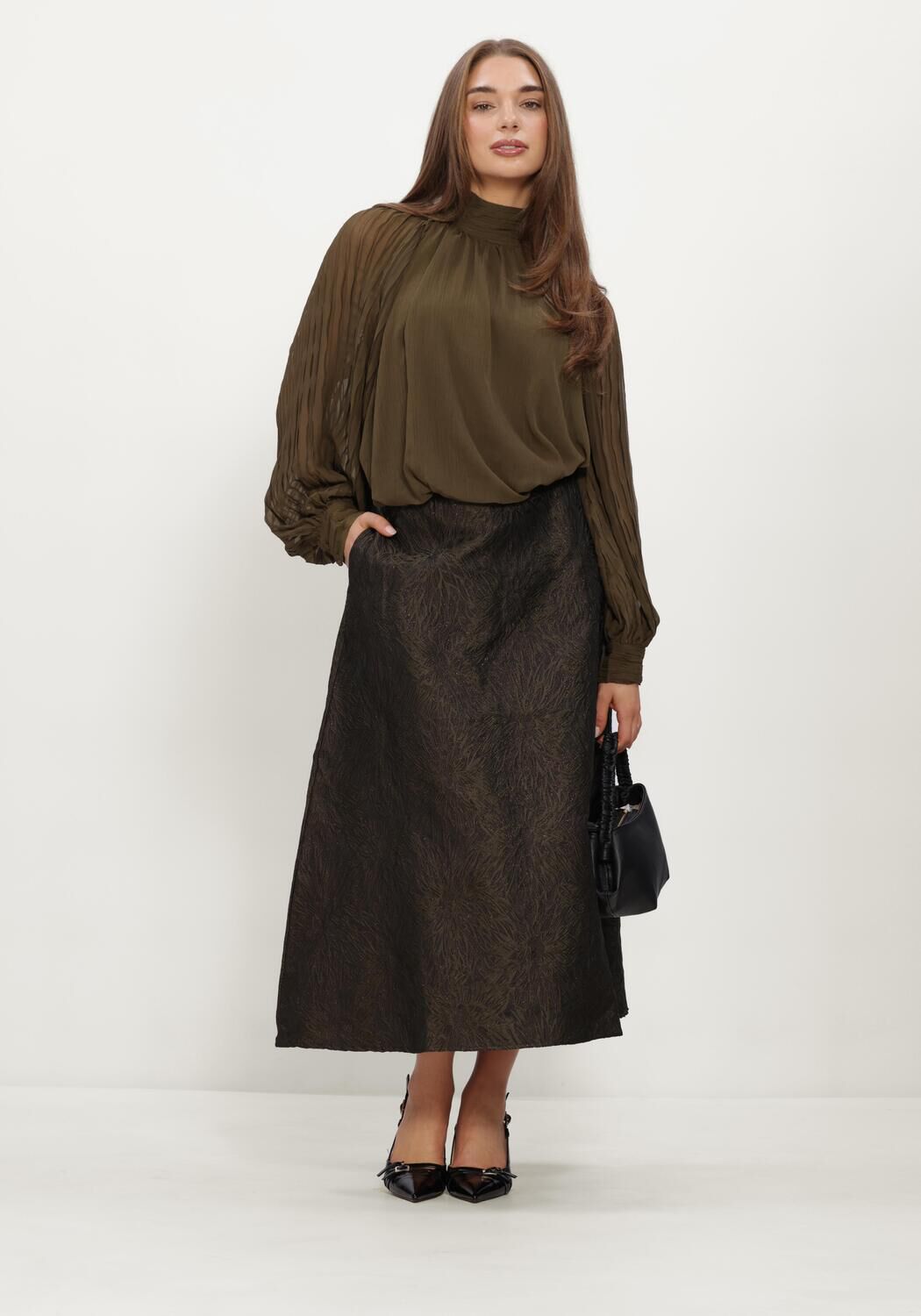 Y.A.S. YAS Dames Blouses Yasolera Ls Top S. Groen