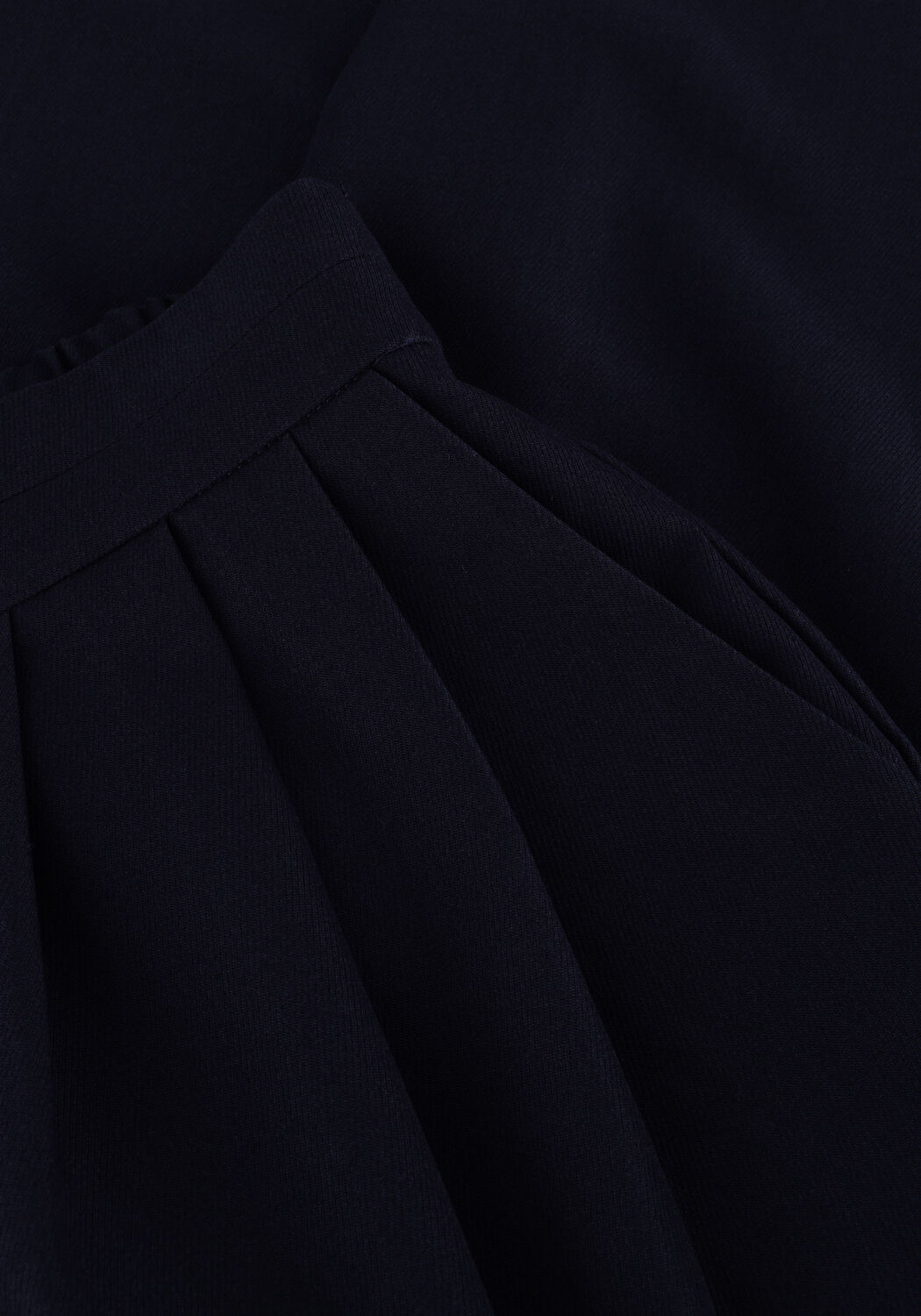 Donkerblauwe Y.A.S. Wijde broek YASDAKOTA HW PANT - large