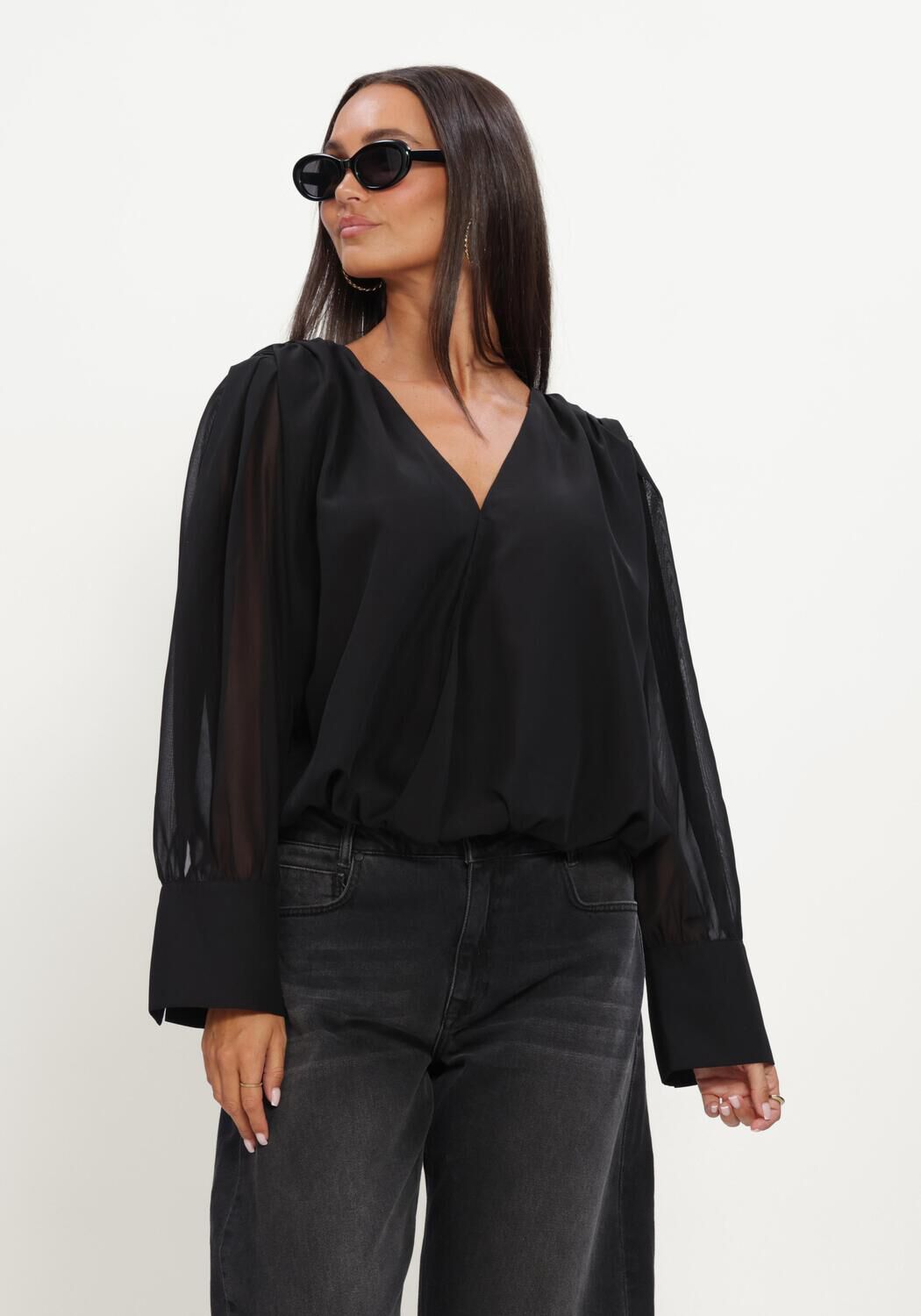 Zwarte MY ESSENTIAL WARDROBE Blouses MWRASOLI BLOUSE - large