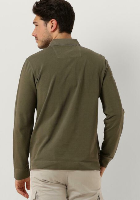 Groene PME LEGEND Polo LONG SLEEVE POLO PIQUE GARMENT DYE - large