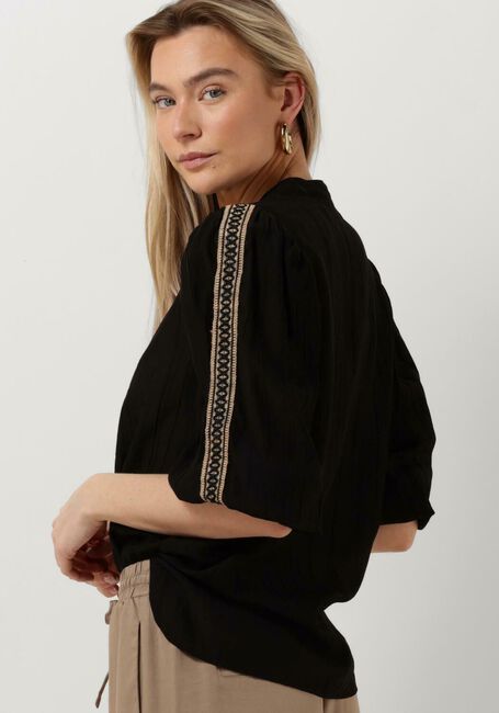 Zwarte NUKUS Blouses LENA BLOUSE TAPE - large