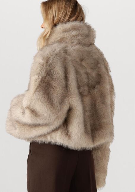 Beige NEO NOIR Faux fur jas STEFF FAUX FUR JACKET - large