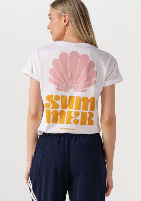 Witte COLOURFUL REBEL T-shirt SUMMER SHELL BOXY TEE - large
