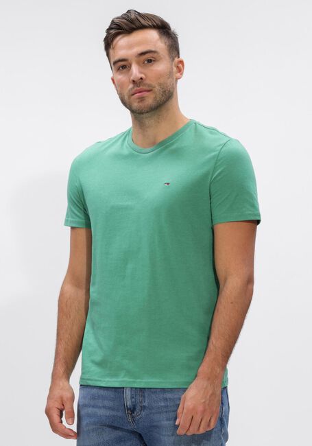 Groene TOMMY JEANS T-shirt TJM XSLIM JASPE HTR TEE EXT - large