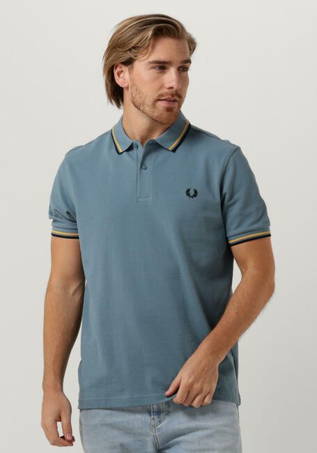 Lichtblauwe FRED PERRY Polo TWIN TIPPED FRED PERRY SHIRT - large