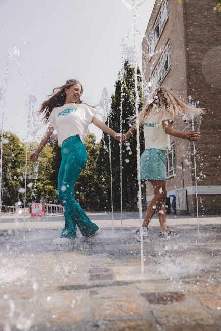 Groene LOOXS 10sixteen Flared broek 2511-5606 - large