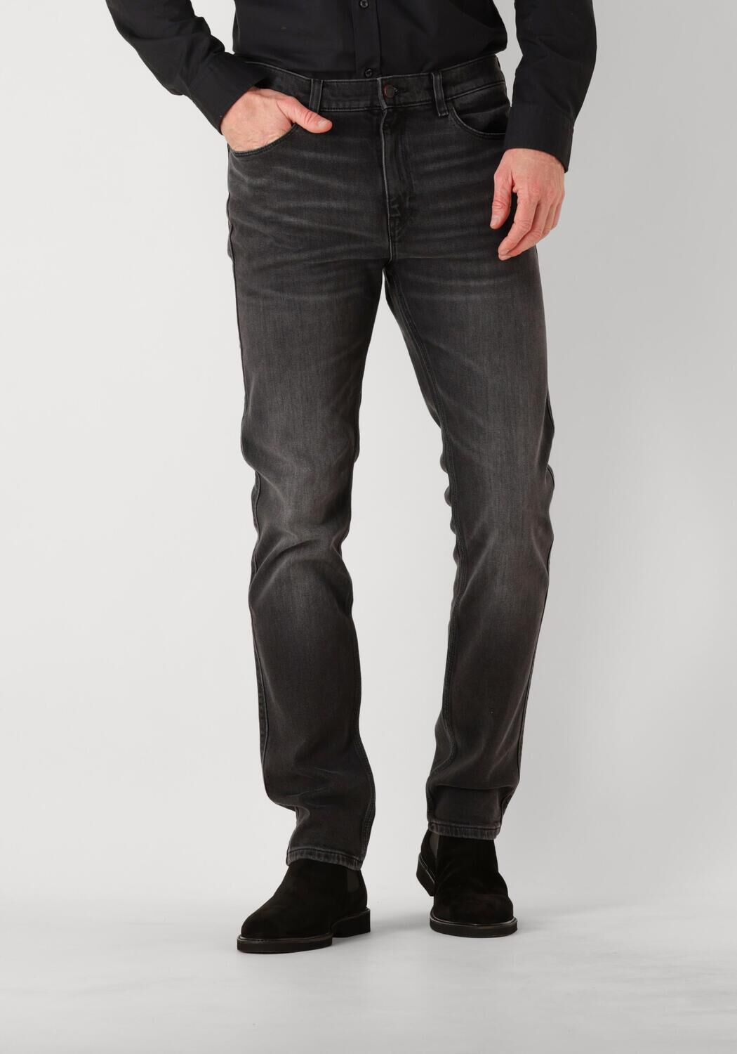 Hugo Boss Slim Fit Zwarte Jeans voor Heren Black Heren