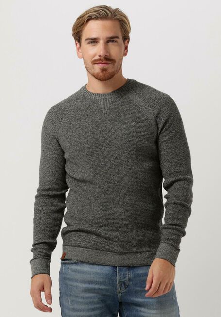 Bruine CAST IRON Trui R-NECK COTTON MOULINE SLUB - large