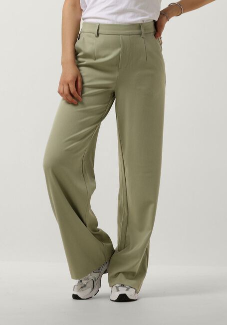 Groene OBJECT Pantalon OBJLISA WIDE PANT - large