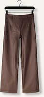 Bruine OBJECT Wijde broek OBJMELBA LISA WIDE COATED PANT Bruine OBJECT Wijde broek OBJMELBA LISA WIDE COATED PANT - medium