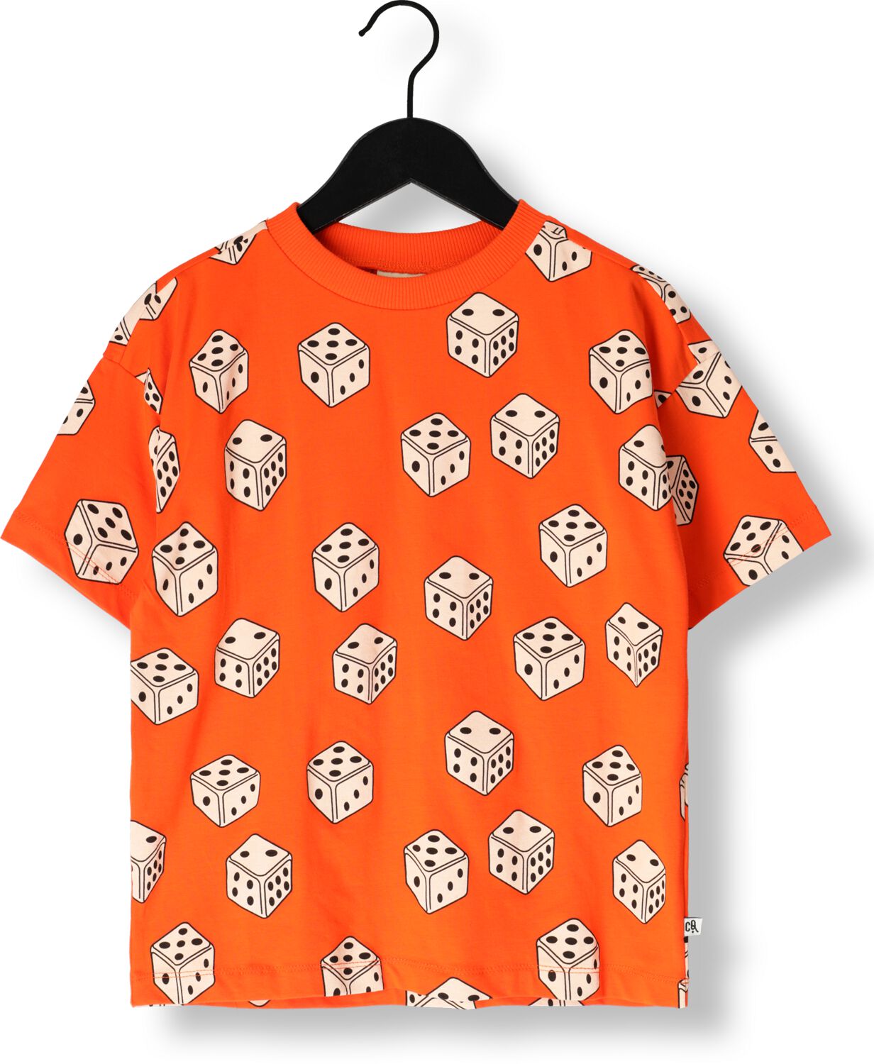 CARLIJNQ Jongens Polo's & T-shirts Dice Oversized T-shirt Oranje